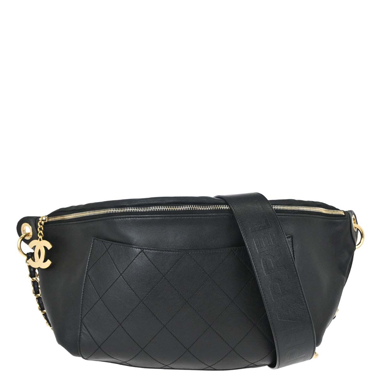 Chanel x Pharrell Williams 2018-2019 Black Lambskin 2way Waist Bag