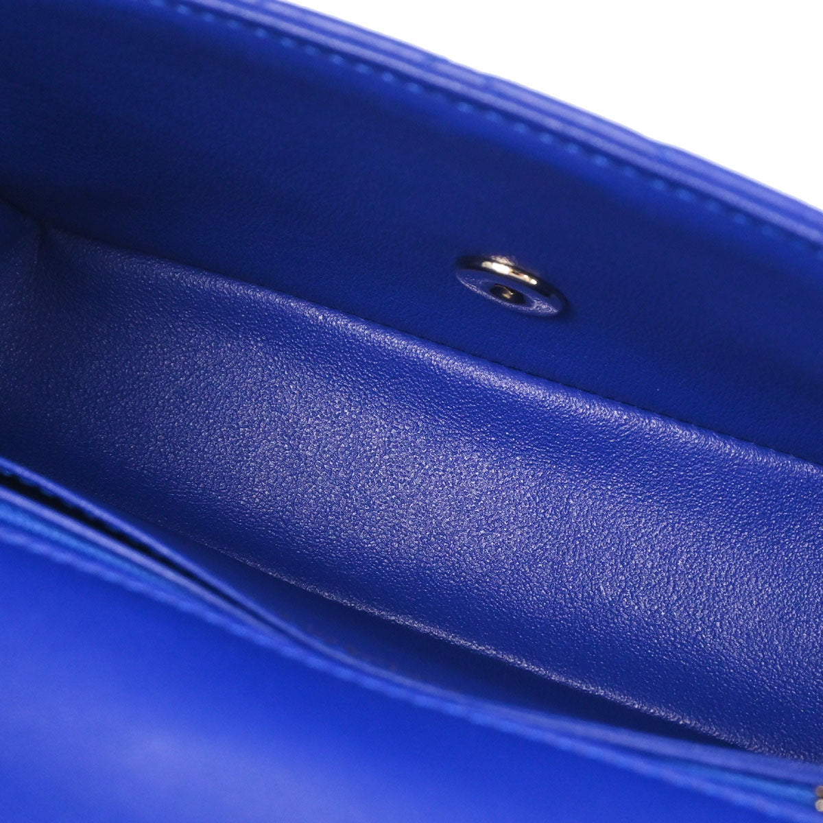 Chanel 2017-2018 Blue Lambskin Chevron Shoulder Bag