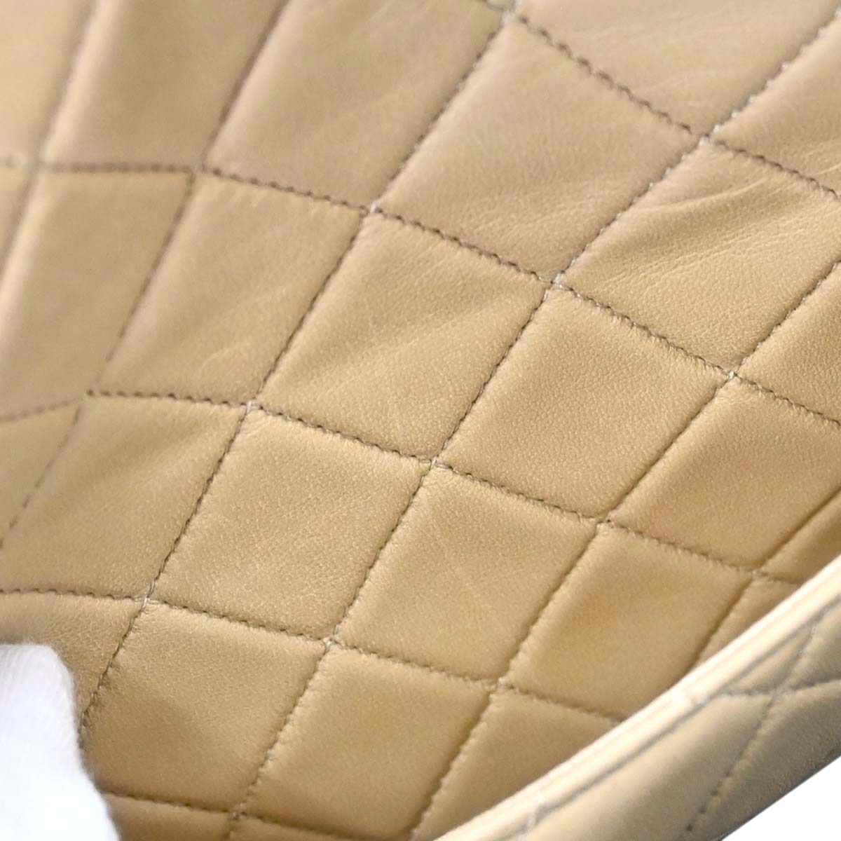 Chanel 2013-2014 Beige Black Lambskin Hula Hoop Large Handbag