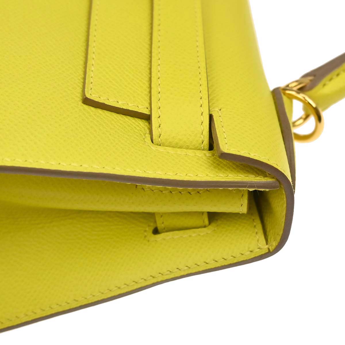 Hermes 2019 Jaune de Naples Epsom Kelly 28 Sellier 2way Shoulder Handbag