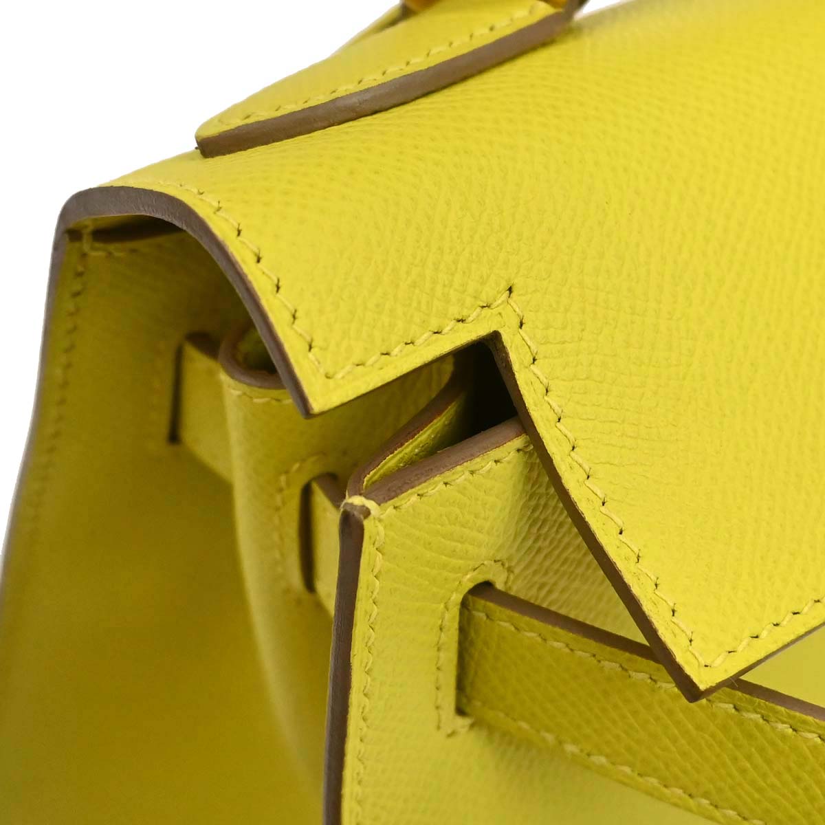 Hermes 2019 Jaune de Naples Epsom Kelly 28 Sellier 2way Shoulder Handbag