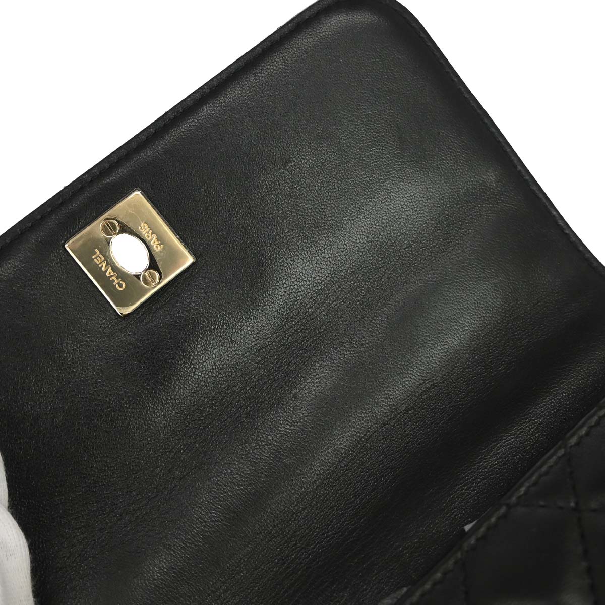 Chanel 2019 Black Lambskin Side Packs Shoulder Bag