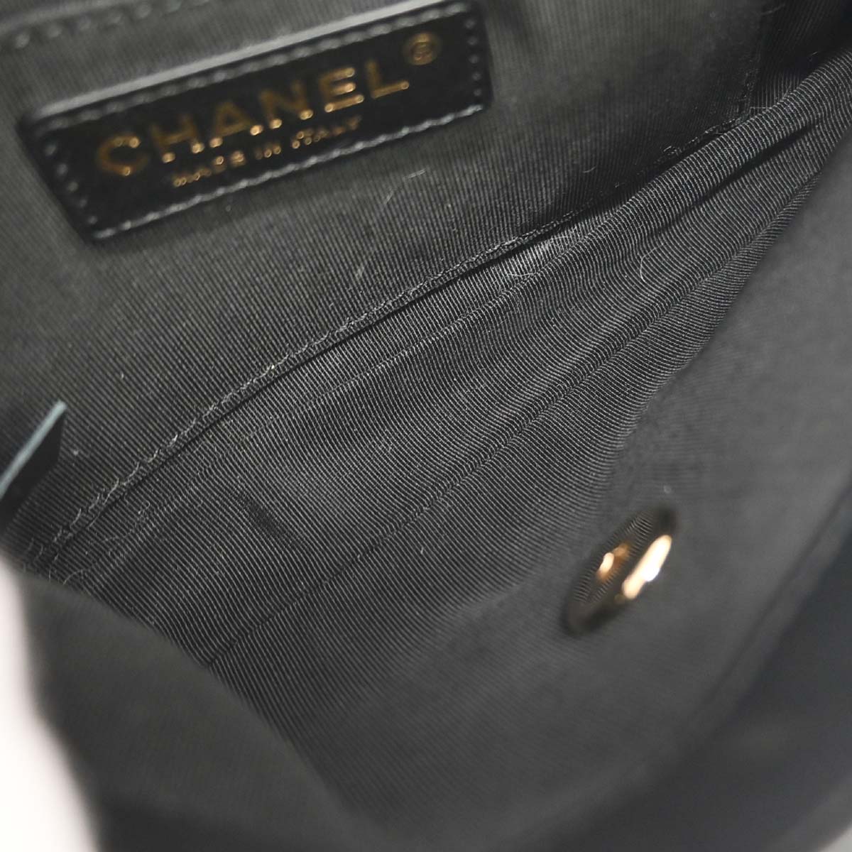 Chanel 2019 Black Lambskin Side Packs Shoulder Bag