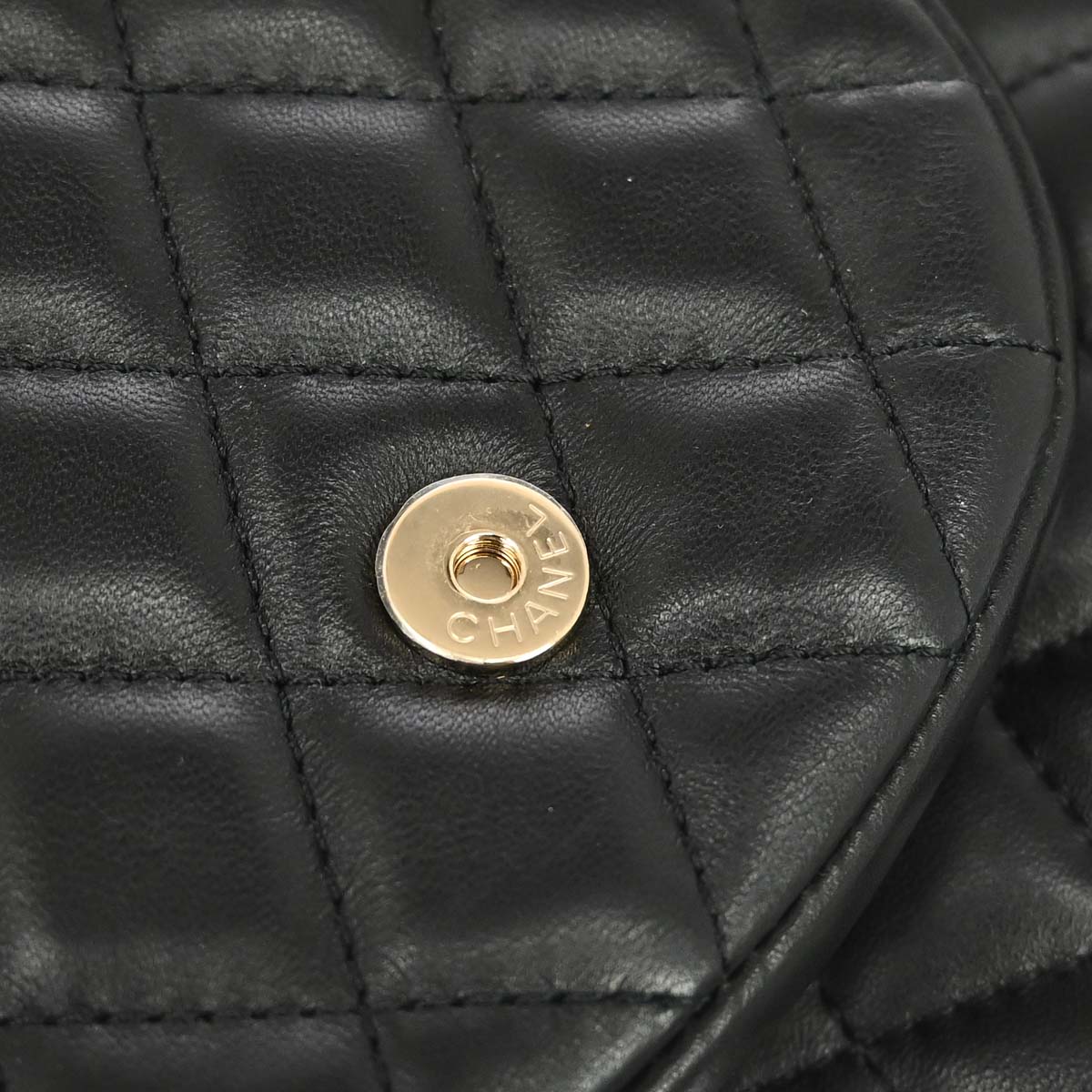 Chanel 2019 Black Lambskin Side Packs Shoulder Bag