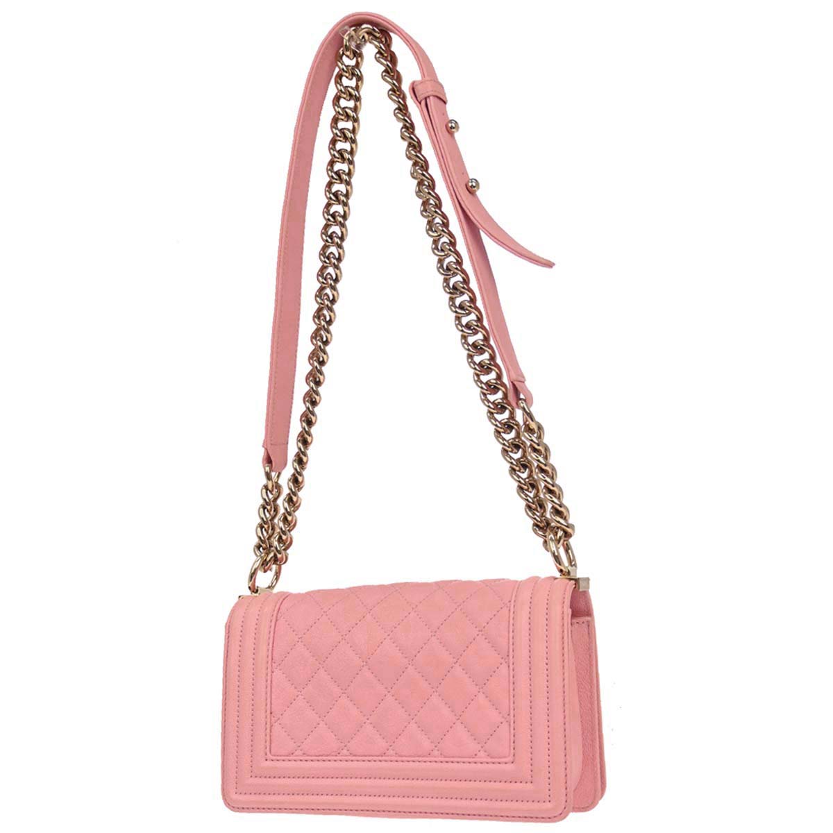 Boy Chanel 2019 Pink Caviar Skin Small Chain Shoulder Bag