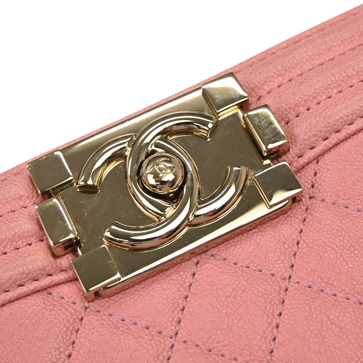 Boy Chanel 2019 Pink Caviar Skin Small Chain Shoulder Bag