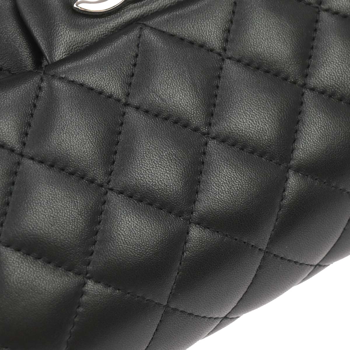 Chanel Black Lambskin Mini Classic Square Flap Shoulder Bag 17