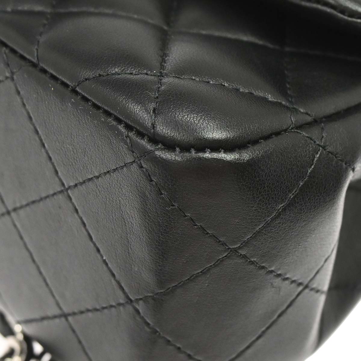 Chanel Black Lambskin Mini Classic Square Flap Shoulder Bag 17
