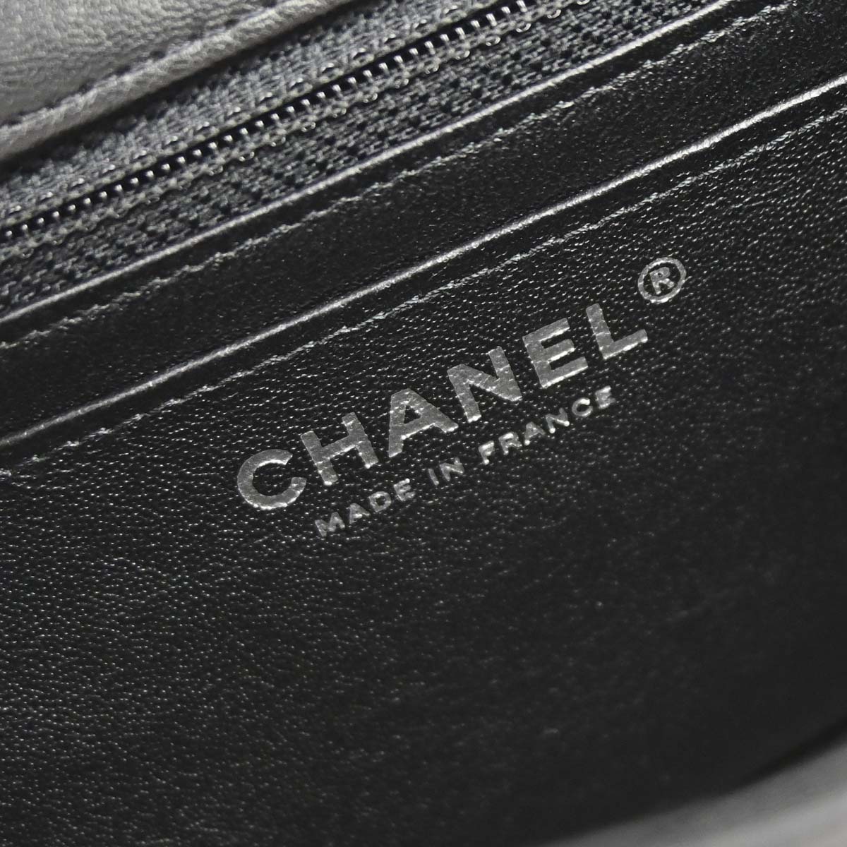 Chanel Black Lambskin Mini Classic Square Flap Shoulder Bag 17
