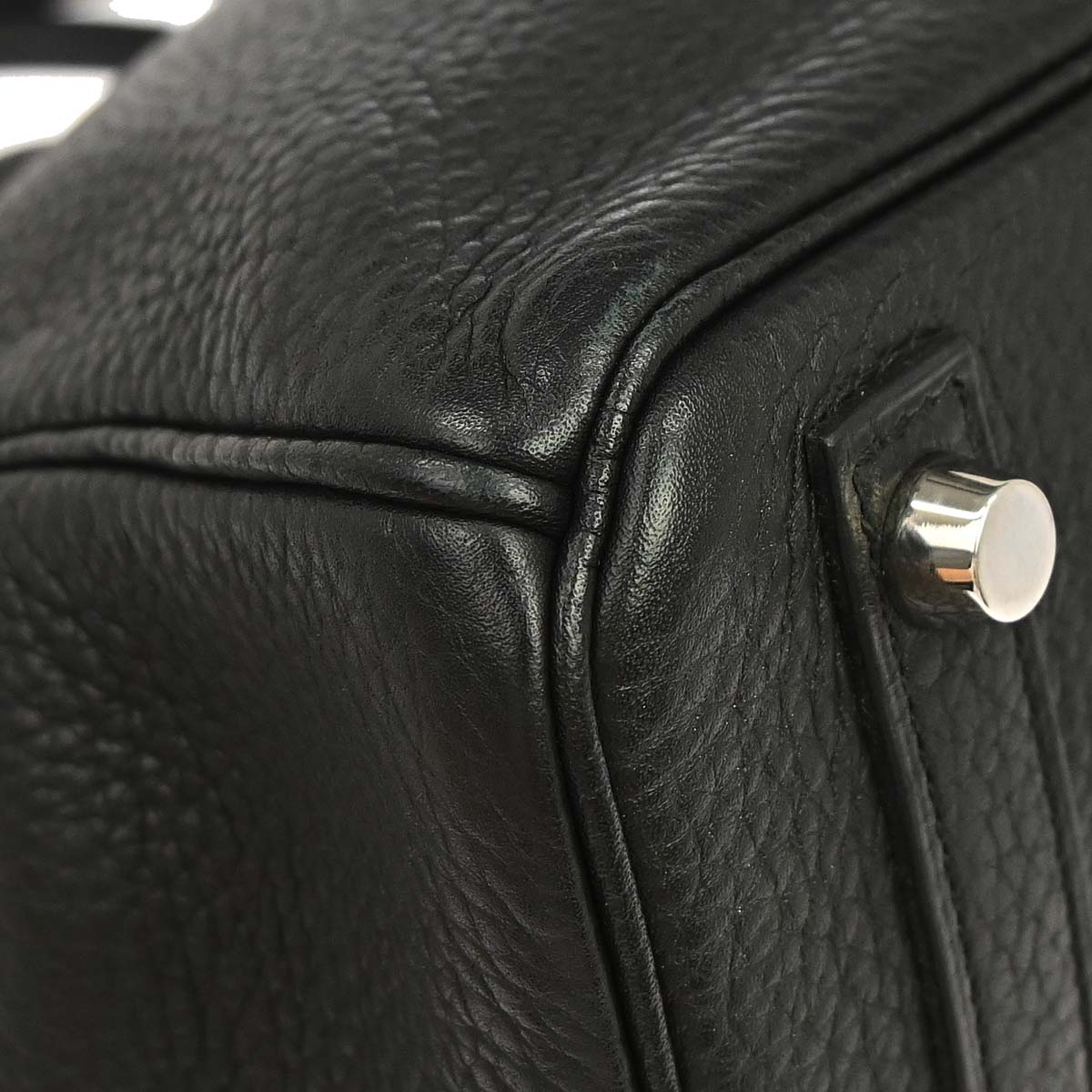 Hermes Black Taurillon Clemence Birkin 30 Handbag