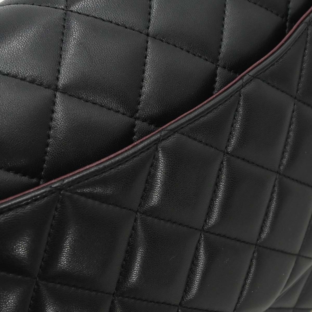 Chanel Black Lambskin Jumbo Classic Double Flap Shoulder Bag