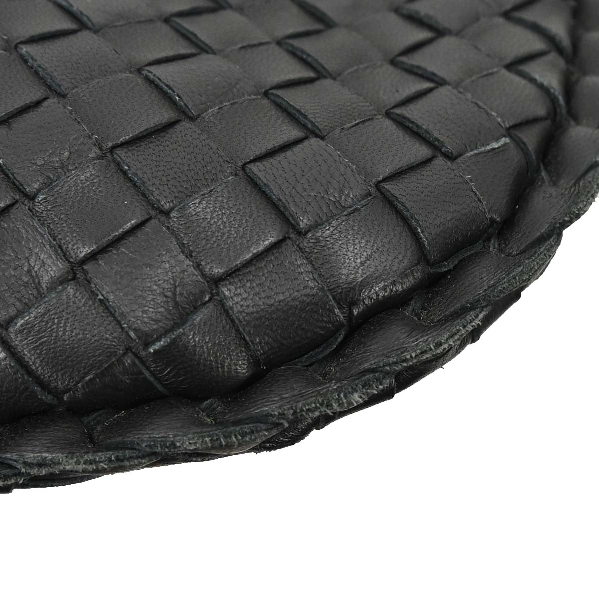 Bottega Veneta Black Lambskin Intrecciato Hobo Handbag