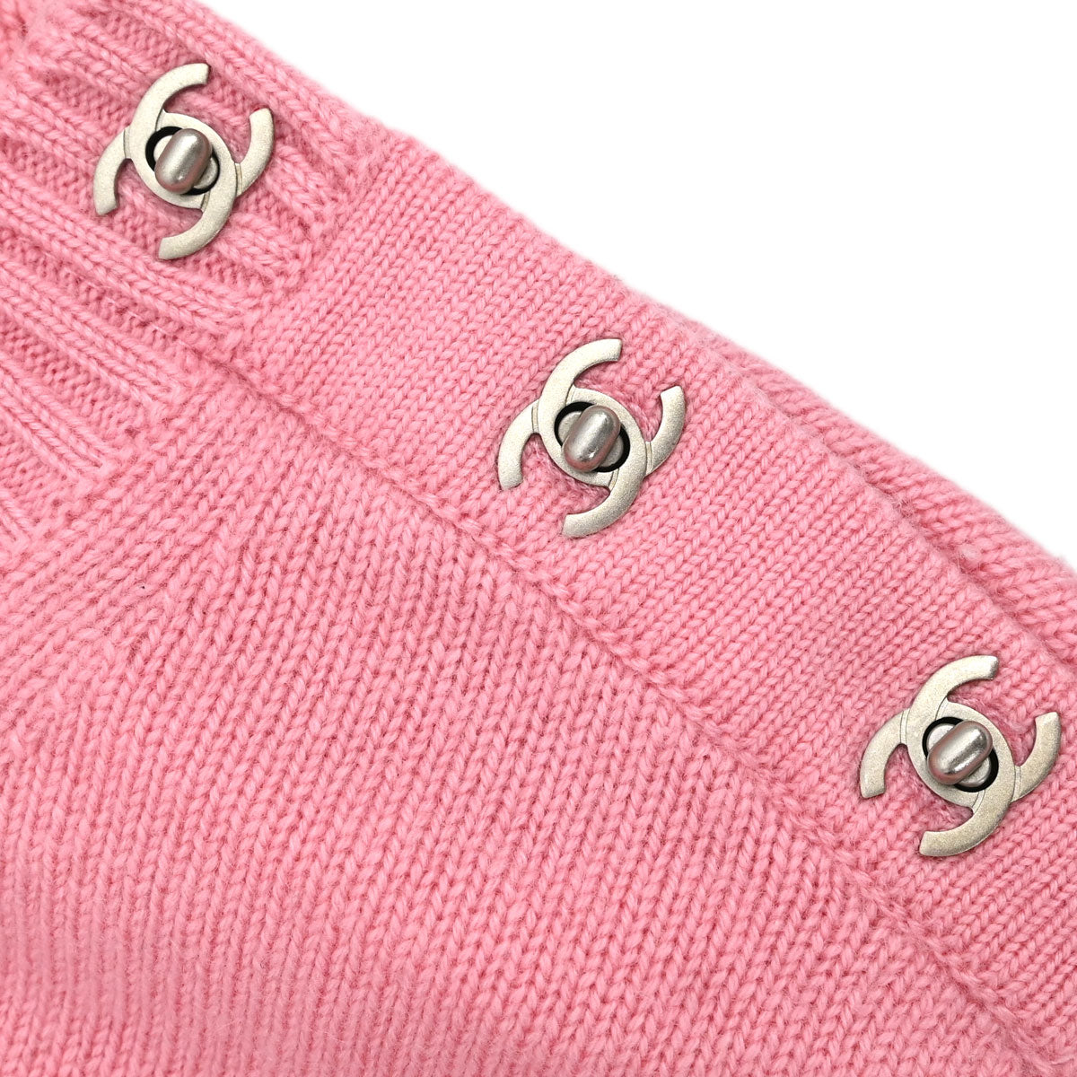 Chanel 2015 Sweater Knit Top Turnlock Pink #36
