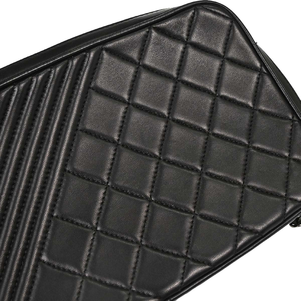 Chanel Black Lambskin Coco Boy Camera Bag Small
