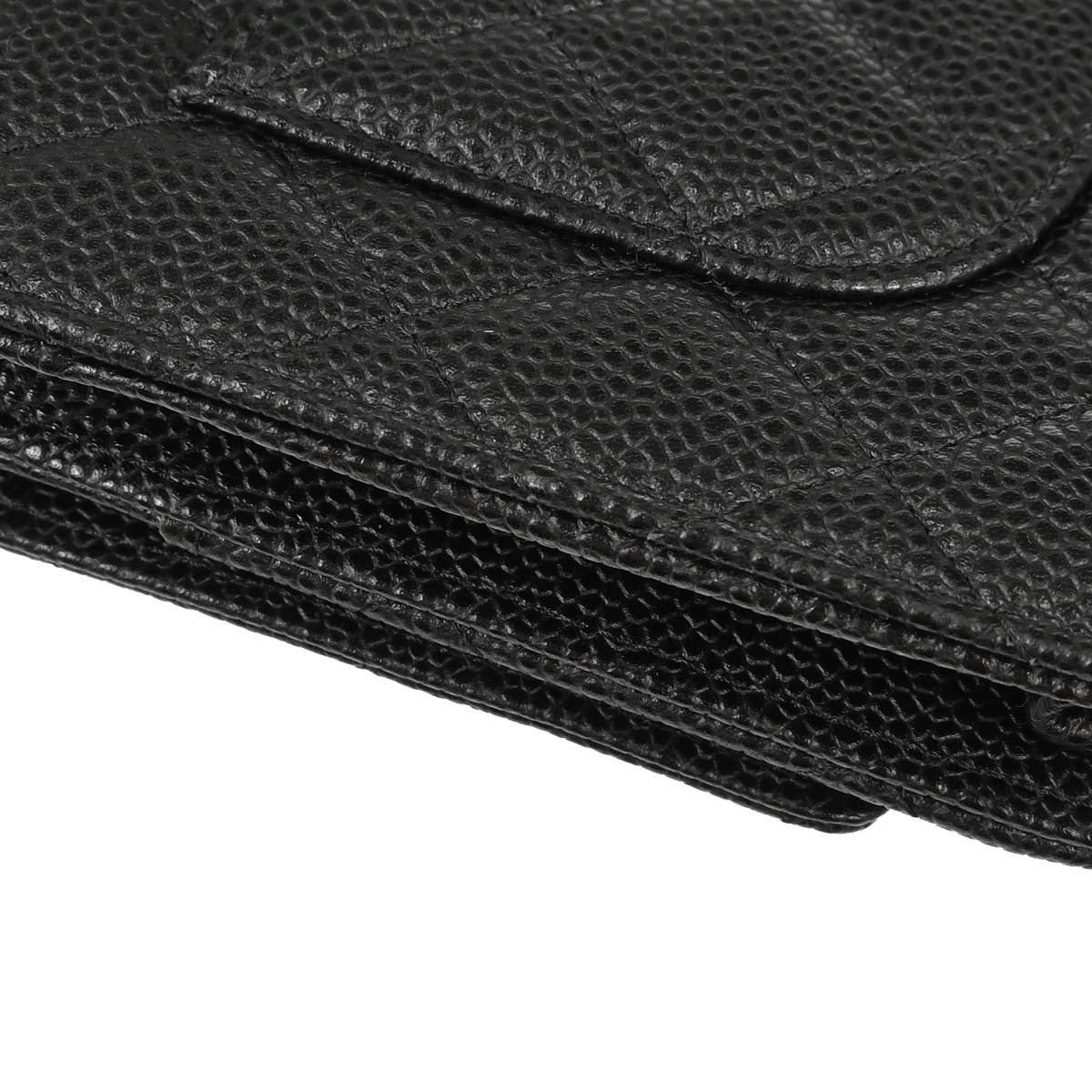 Chanel Black Caviar Skin Classic WOC Wallet on Chain Shoulder Bag