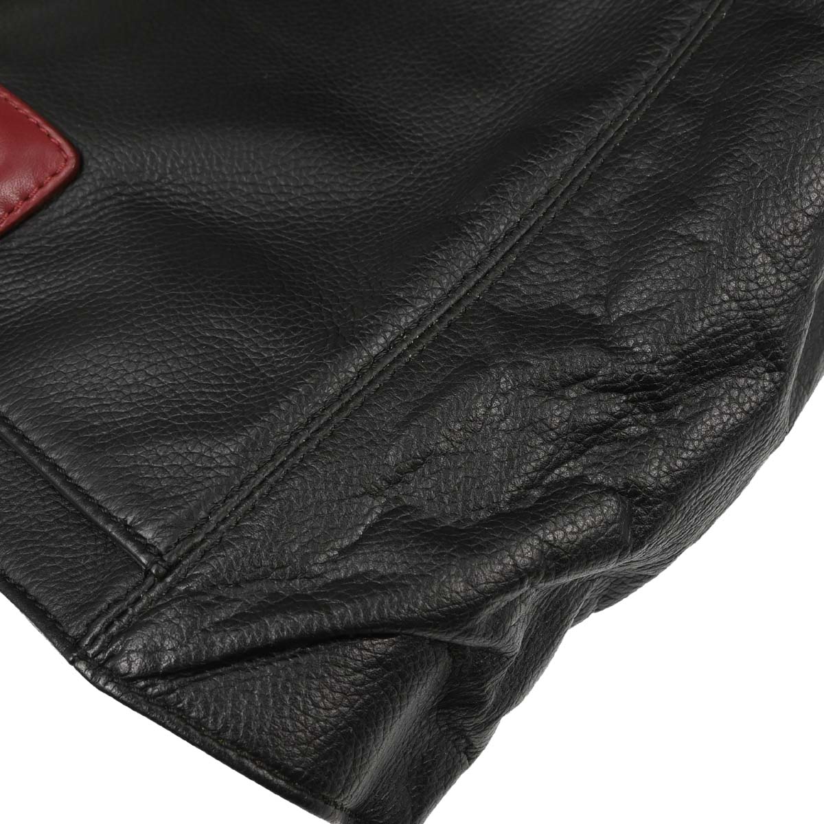Chanel Black Burgundy Calfskin Executive Cerf 2way Shoulder Tote Bag