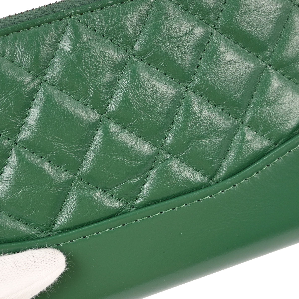 Chanel Green Calfskin Gabrielle WOC Wallet on Chain Shoulder Bag