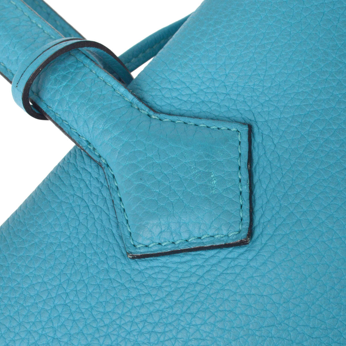 Hermes Blue Izmir Taurillon Clemence Victoria II 35 Handbag