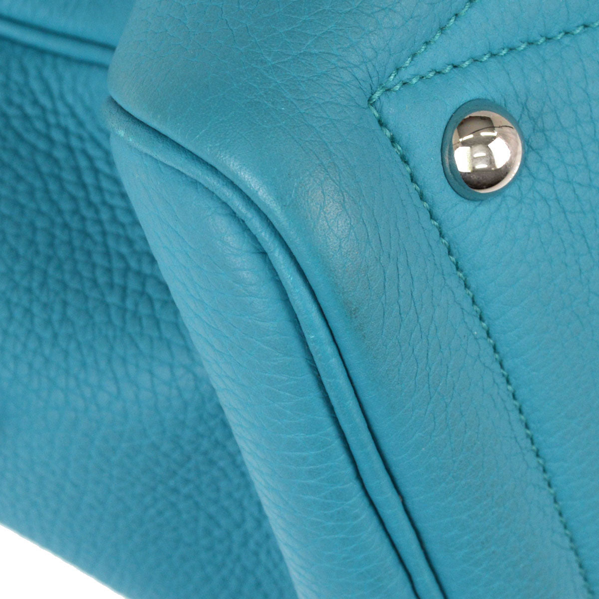 Hermes Blue Izmir Taurillon Clemence Victoria II 35 Handbag
