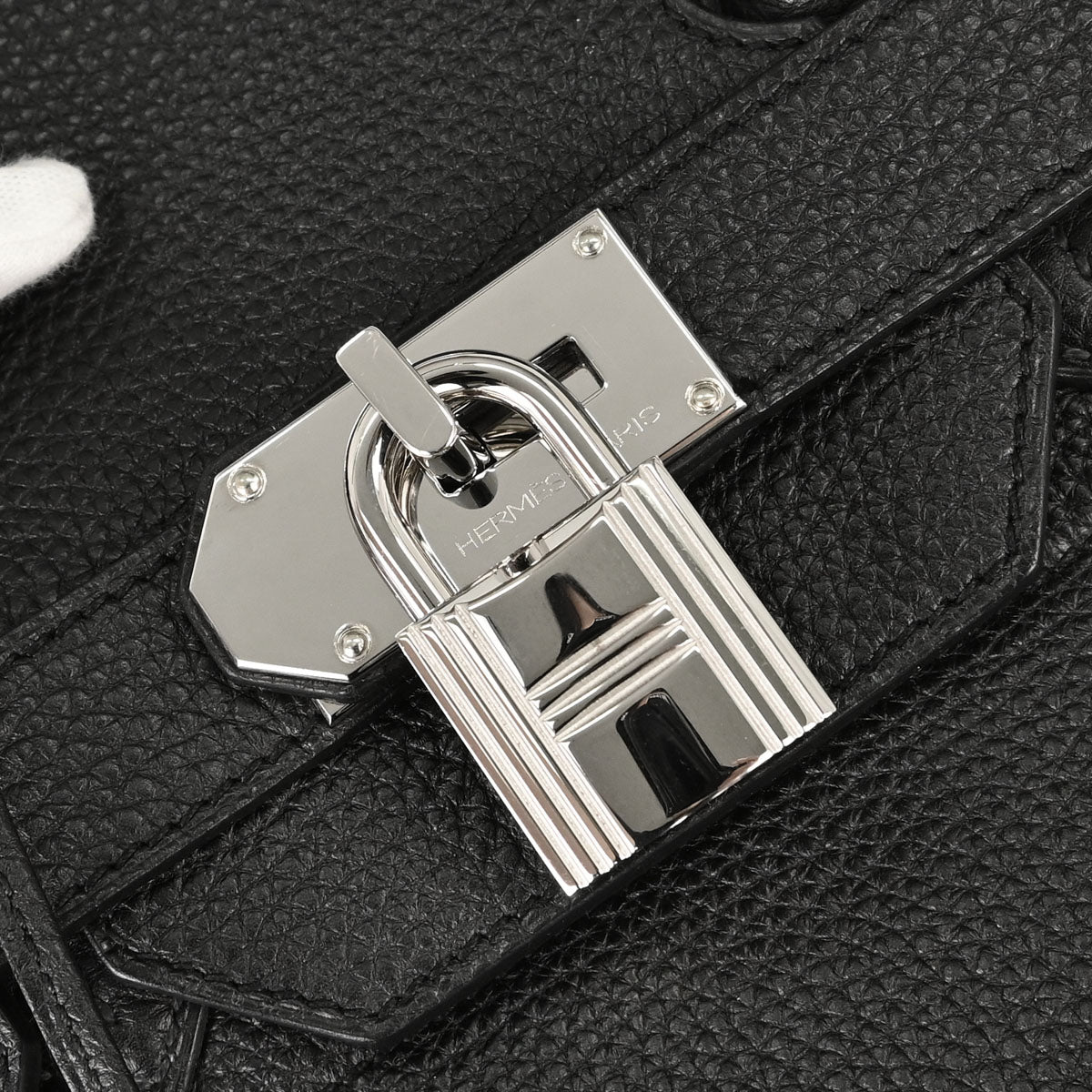 Hermes Black Togo HAC Haut a Courroies 50 Handbag