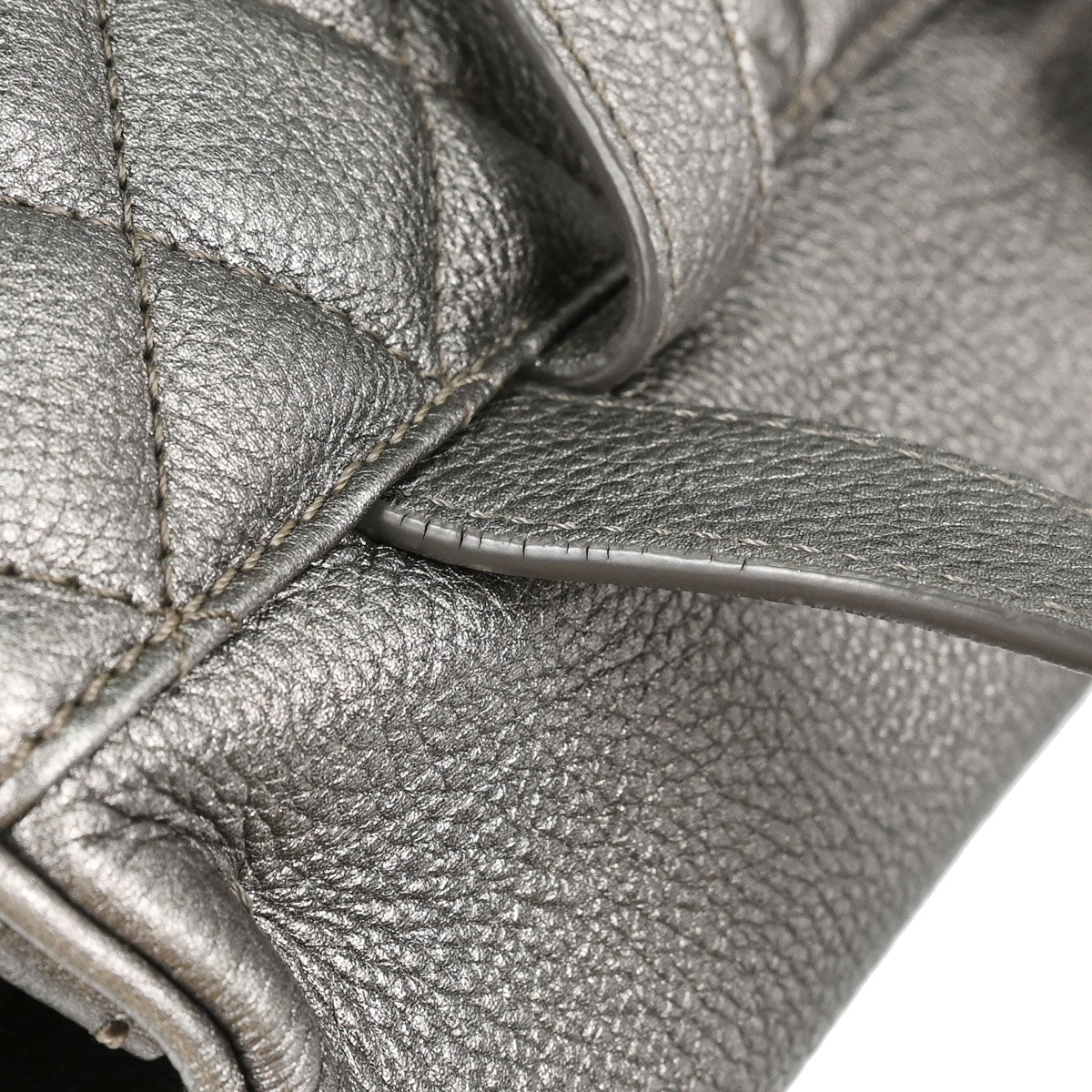 Chanel 2016-2017 Metallic Silver Calfskin Casual Rock Backpack