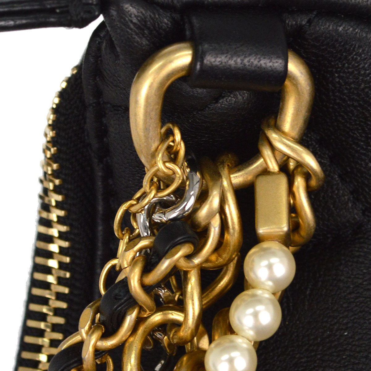 Chanel 2019 Black Lambskin All About Chains Hobo Handbag