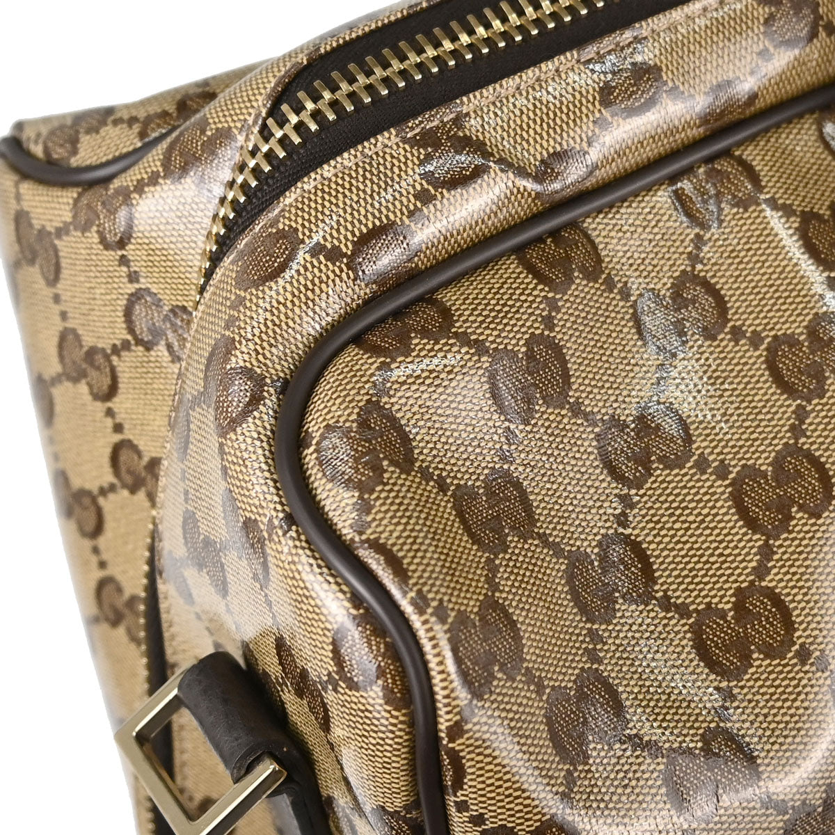 Gucci Beige PVC GG Travel 2way Shoulder Handbag