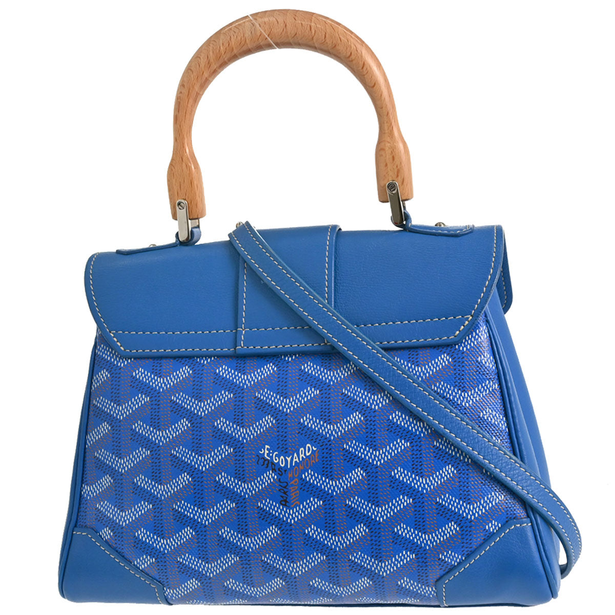 Goyard Blue Saigon Souple Mini 2way Shoulder Handbag