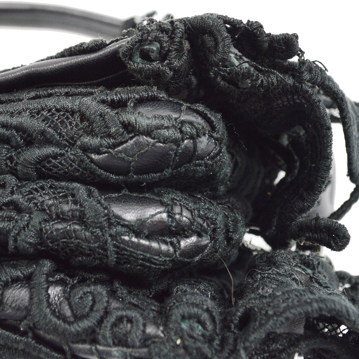 Prada Black Lace Pizzo Handbag