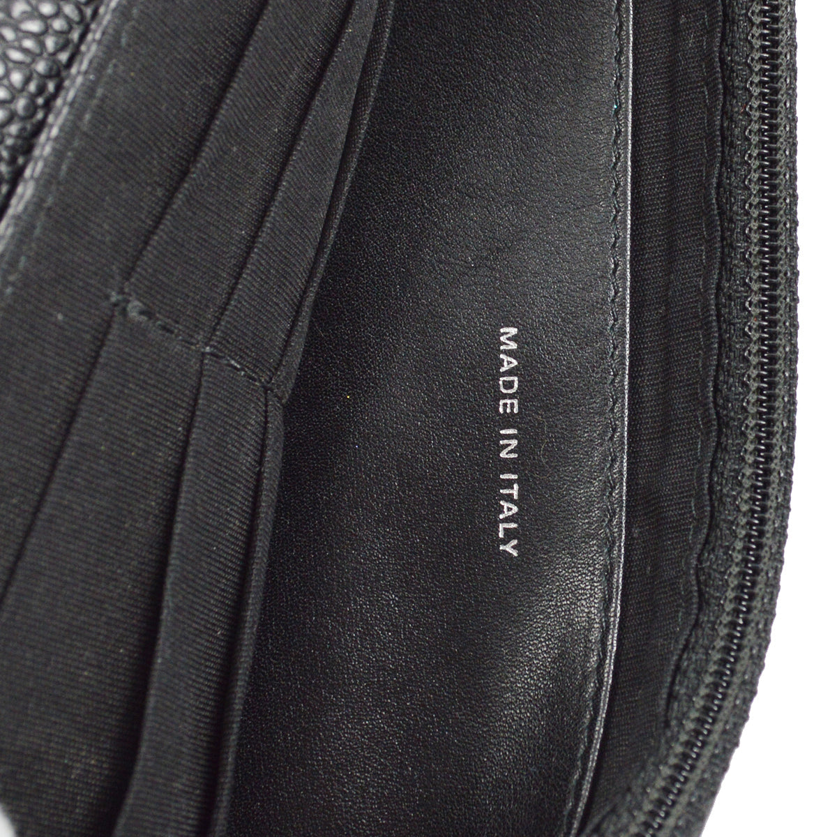 Chanel 2012 Black Caviar Half-Moon WOC Wallet