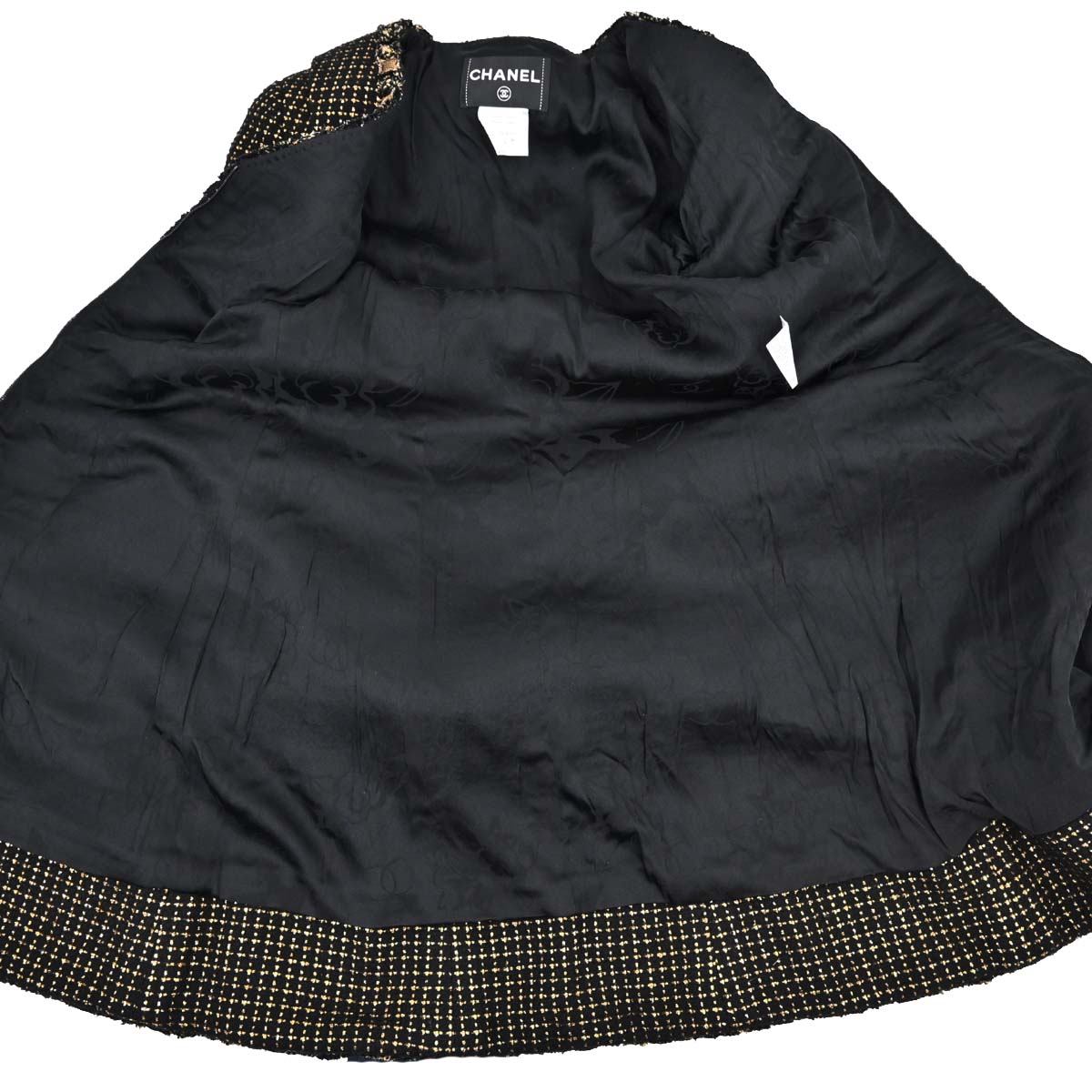 Chanel 2011 Tweed Coat Black Gold #36