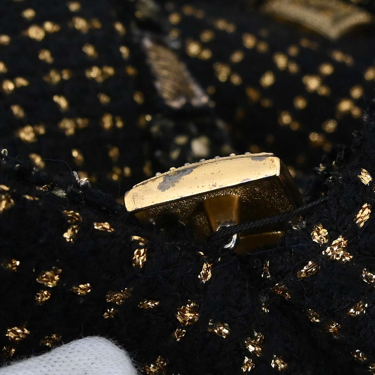 Chanel 2011 Tweed Coat Black Gold #36