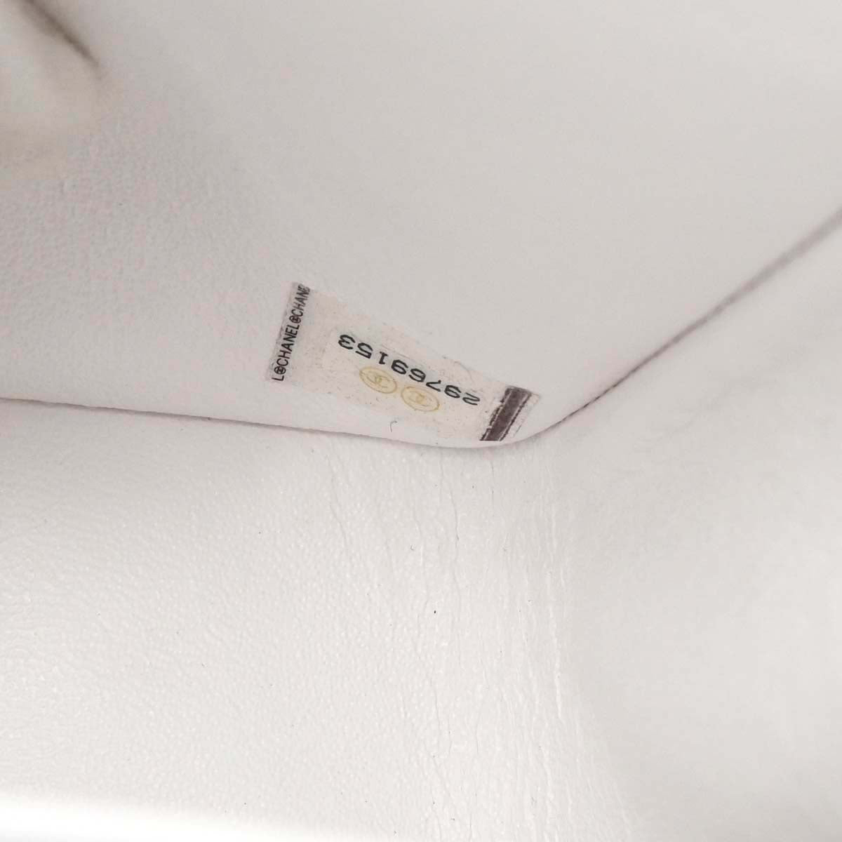 Chanel White Caviar Skin Medium Classic Double Flap Shoulder Bag