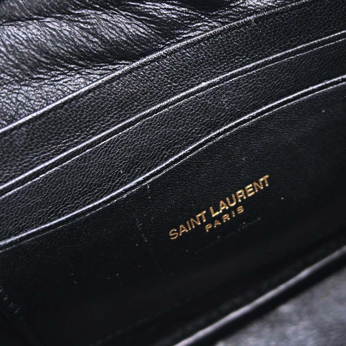 Saint Laurent Beige Leather Lou Crossbody Bag