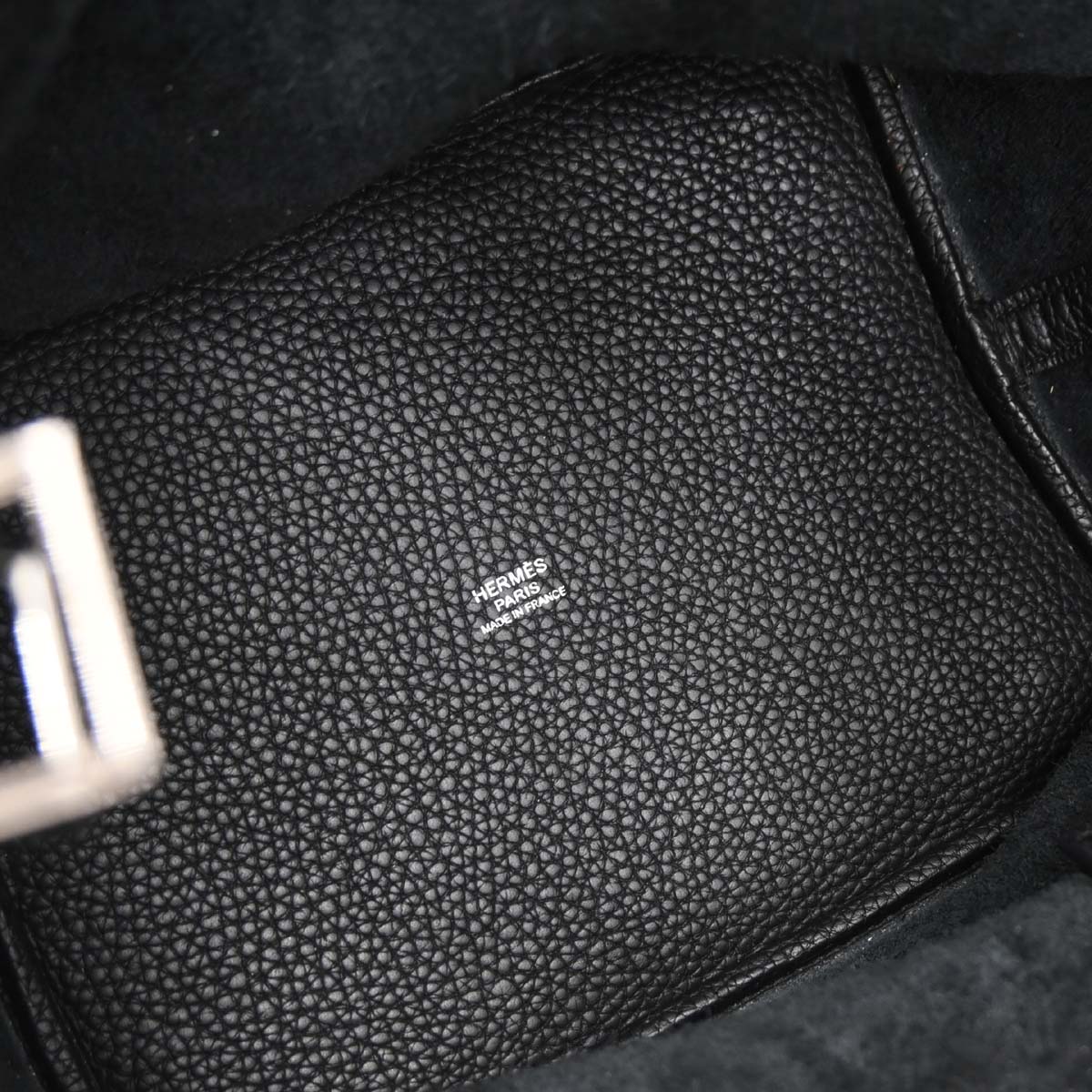 Hermes Black Taurillon Clemence Picotin Lock 22 MM Handbag