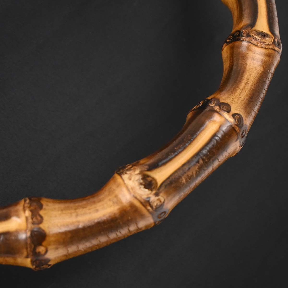 Gucci Black Bamboo Nymphaea 2way Shoulder Handbag