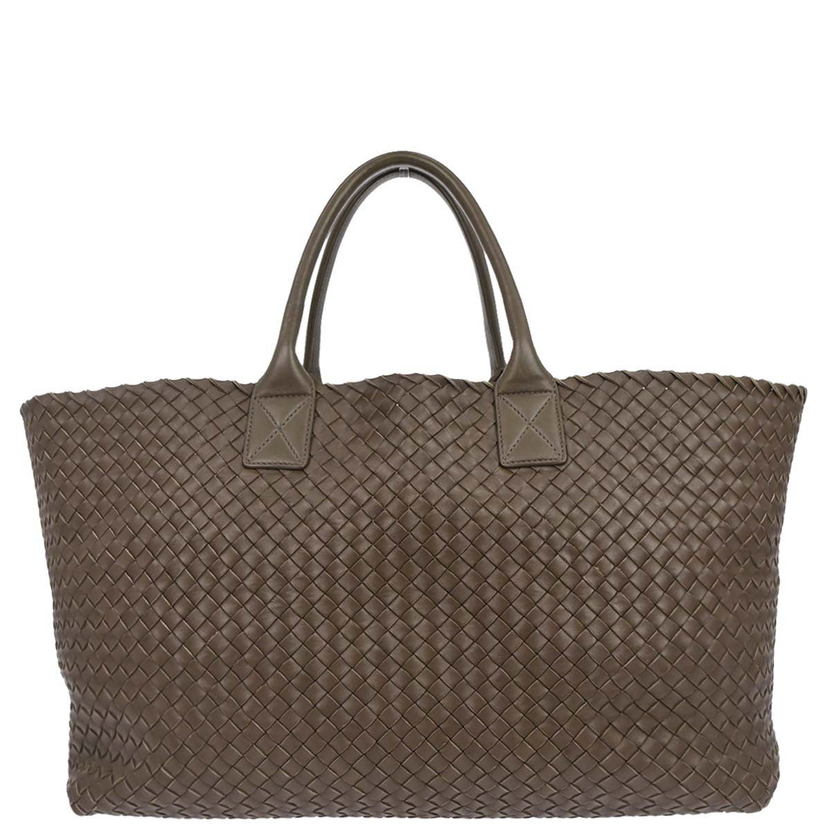 Bottega Veneta Brown Leather Intrecciato Tote Bag
