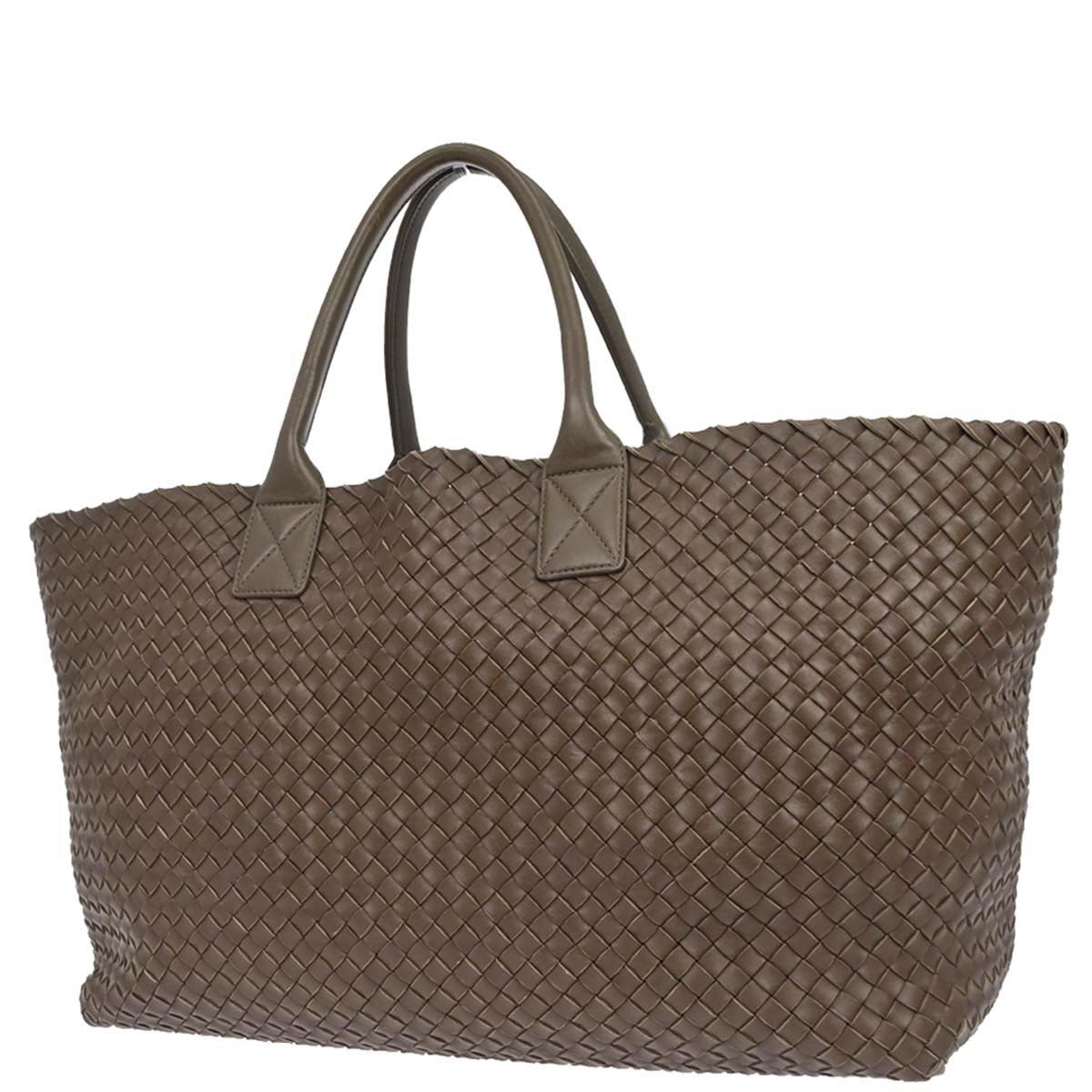 Bottega Veneta Brown Leather Intrecciato Tote Bag