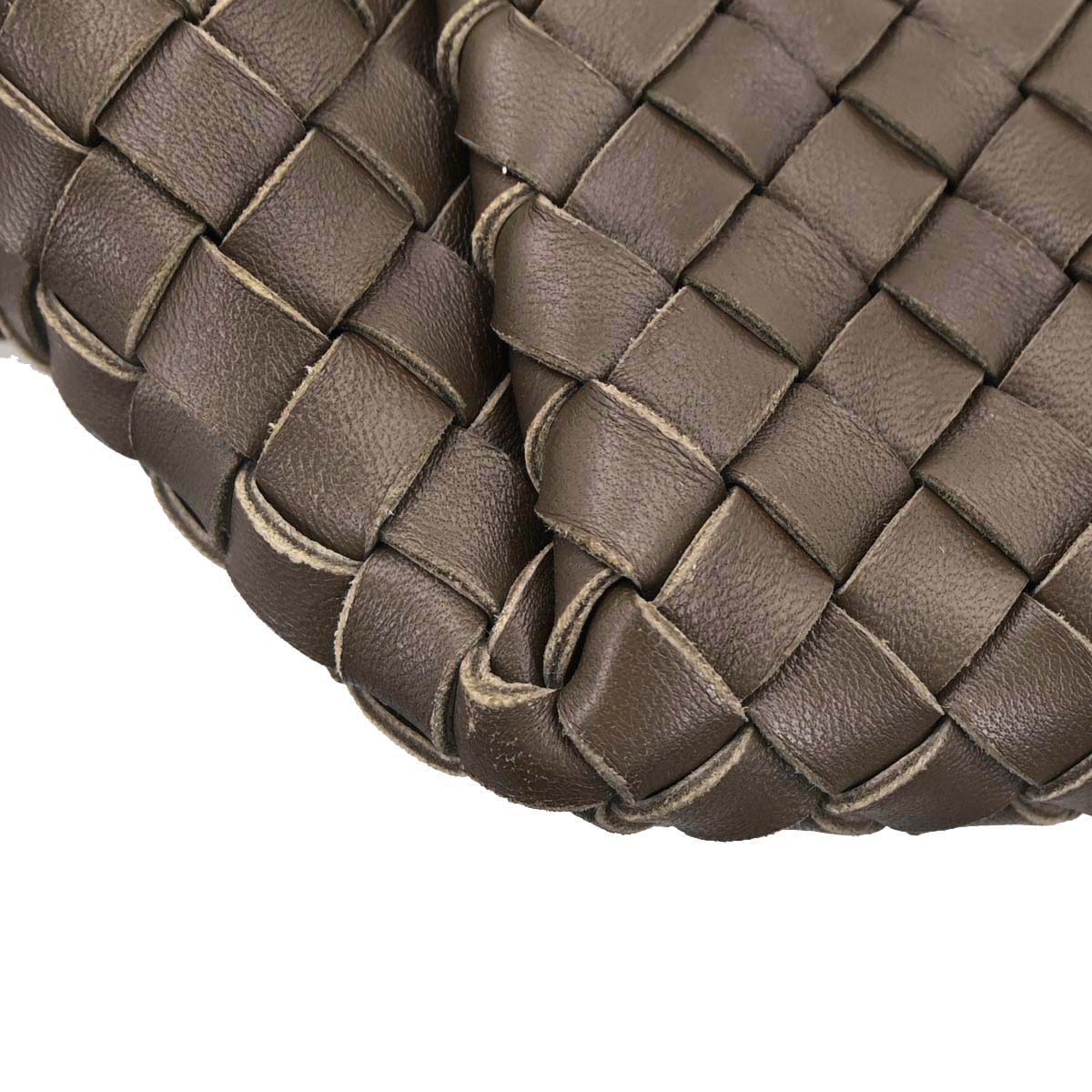 Bottega Veneta Brown Leather Intrecciato Tote Bag