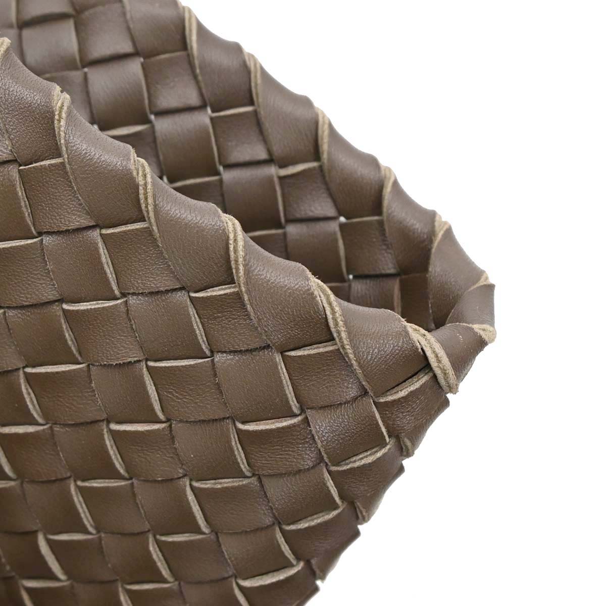 Bottega Veneta Brown Leather Intrecciato Tote Bag