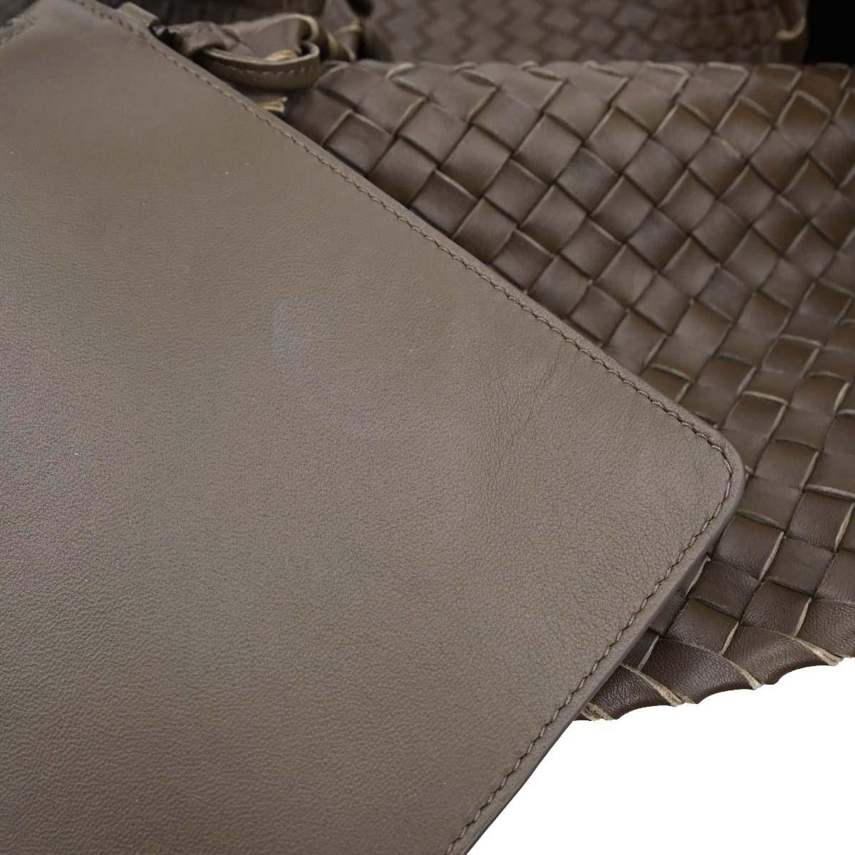 Bottega Veneta Brown Leather Intrecciato Tote Bag