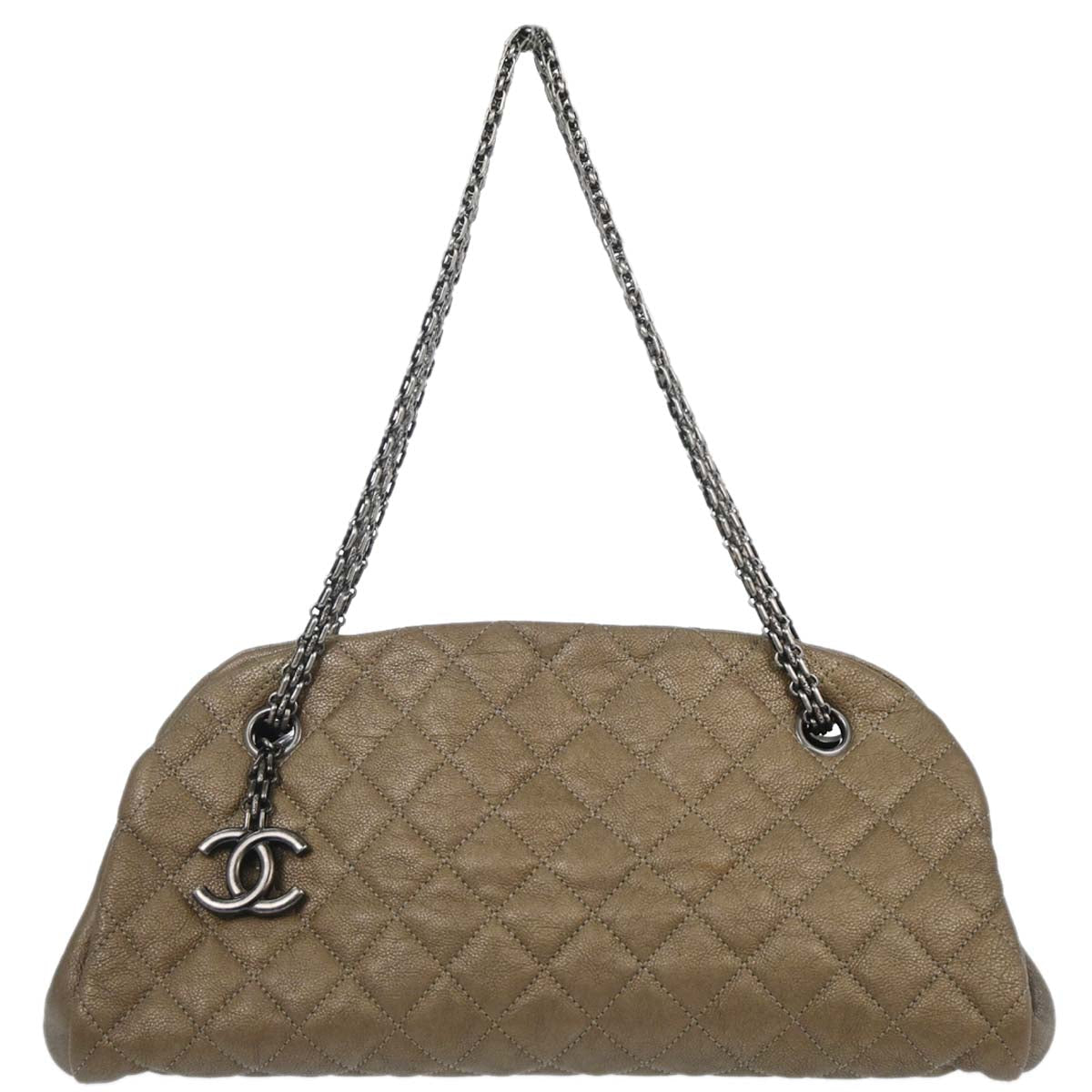 Chanel Metallic Gold Calfskin Medium Bowling Mademoiselle Handbag