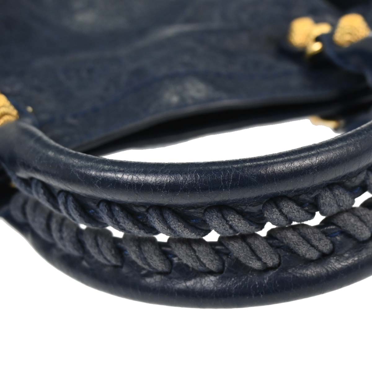 Balenciaga Navy Lambskin The City Mini 2way Shoulder Handbag