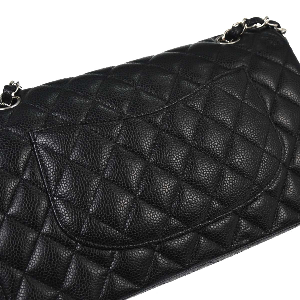 Chanel Black Calfskin Medium Classic Double Flap Shoulder Bag