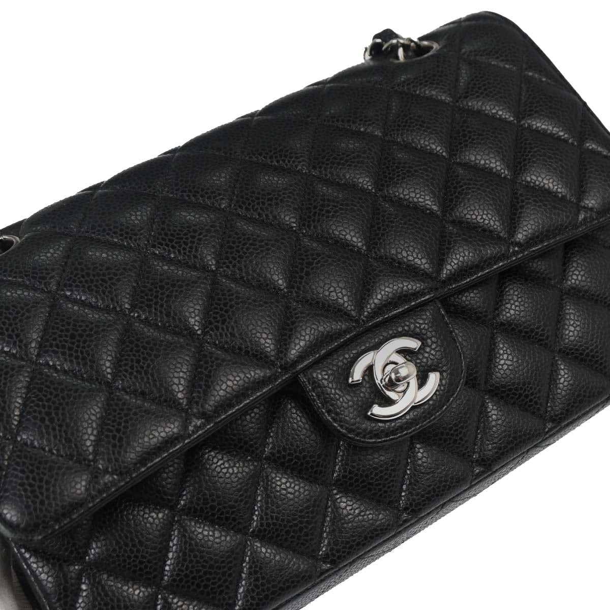 Chanel Black Calfskin Medium Classic Double Flap Shoulder Bag