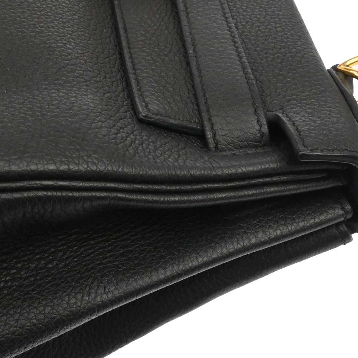 Hermes Black Togo Kelly 28 Retourne 2way Shoulder Handbag