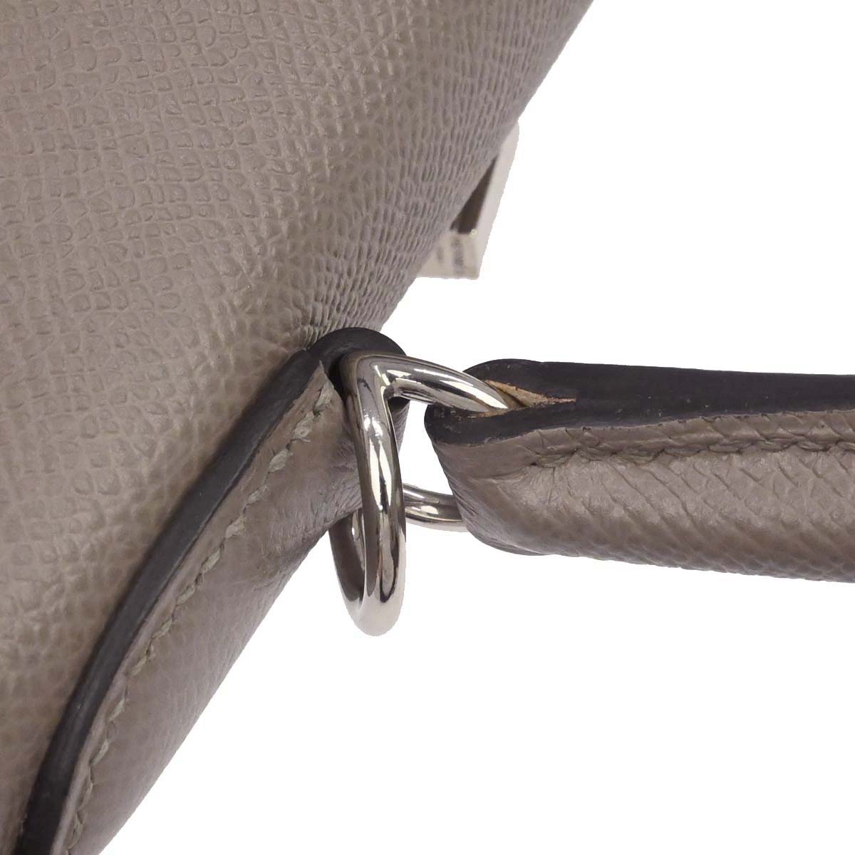 Hermes Gris Asphalt Epsom Kelly 28 Sellier 2way Shoulder Handbag