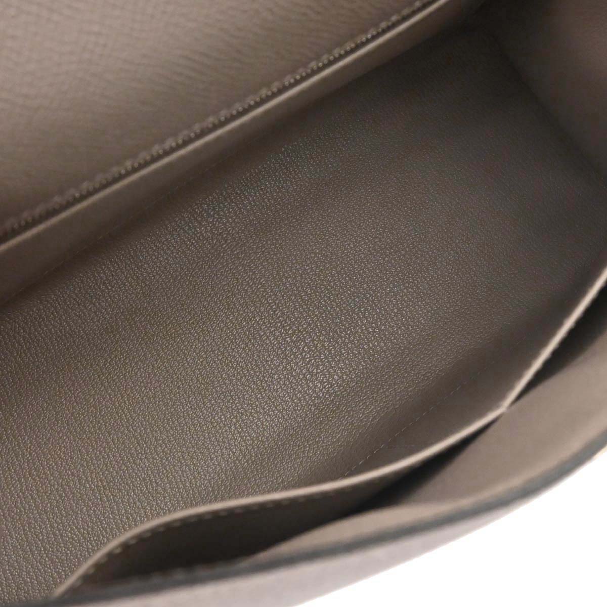 Hermes Gris Asphalt Epsom Kelly 28 Sellier 2way Shoulder Handbag