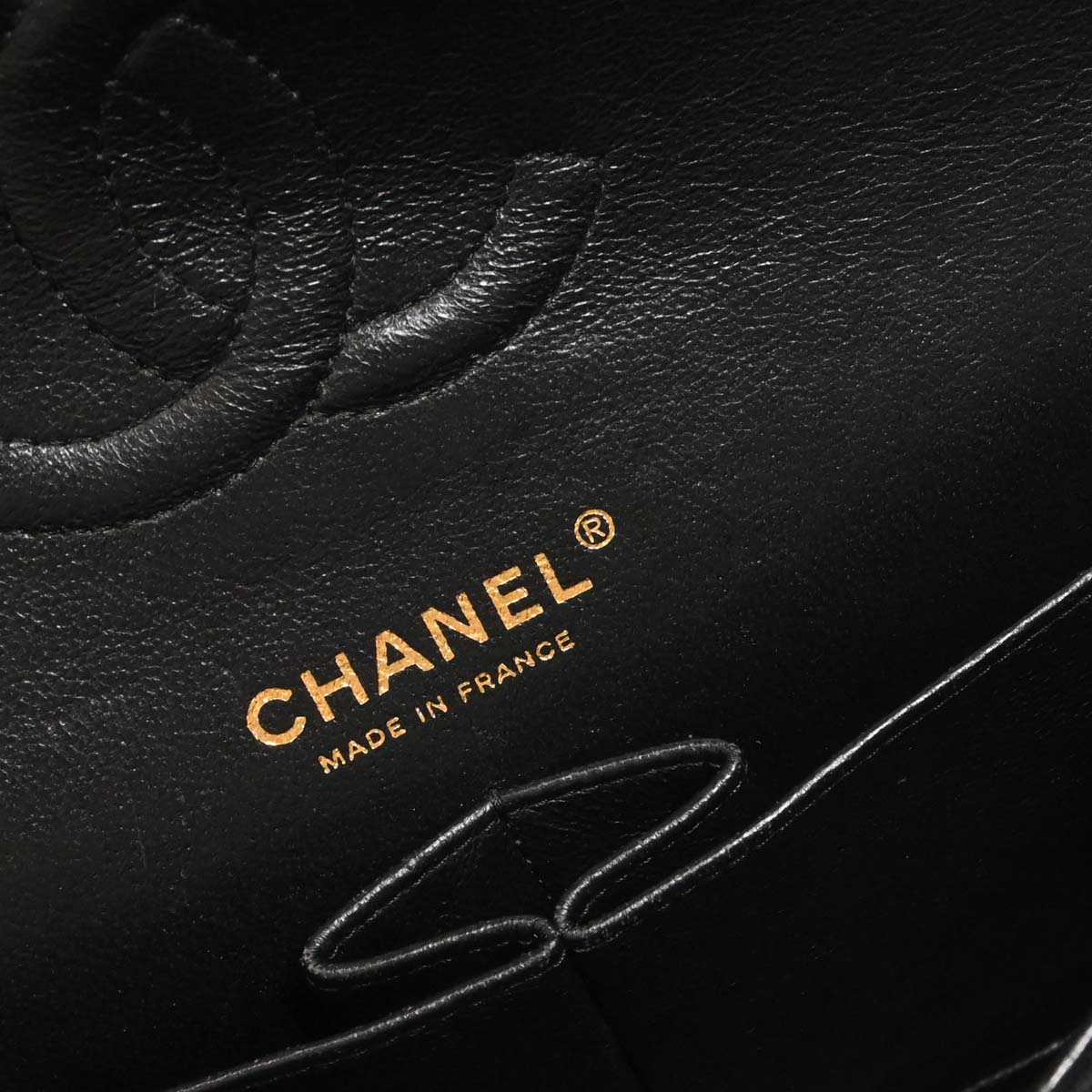 Chanel Black Cotton Medium Classic Double Flap Shoulder Bag