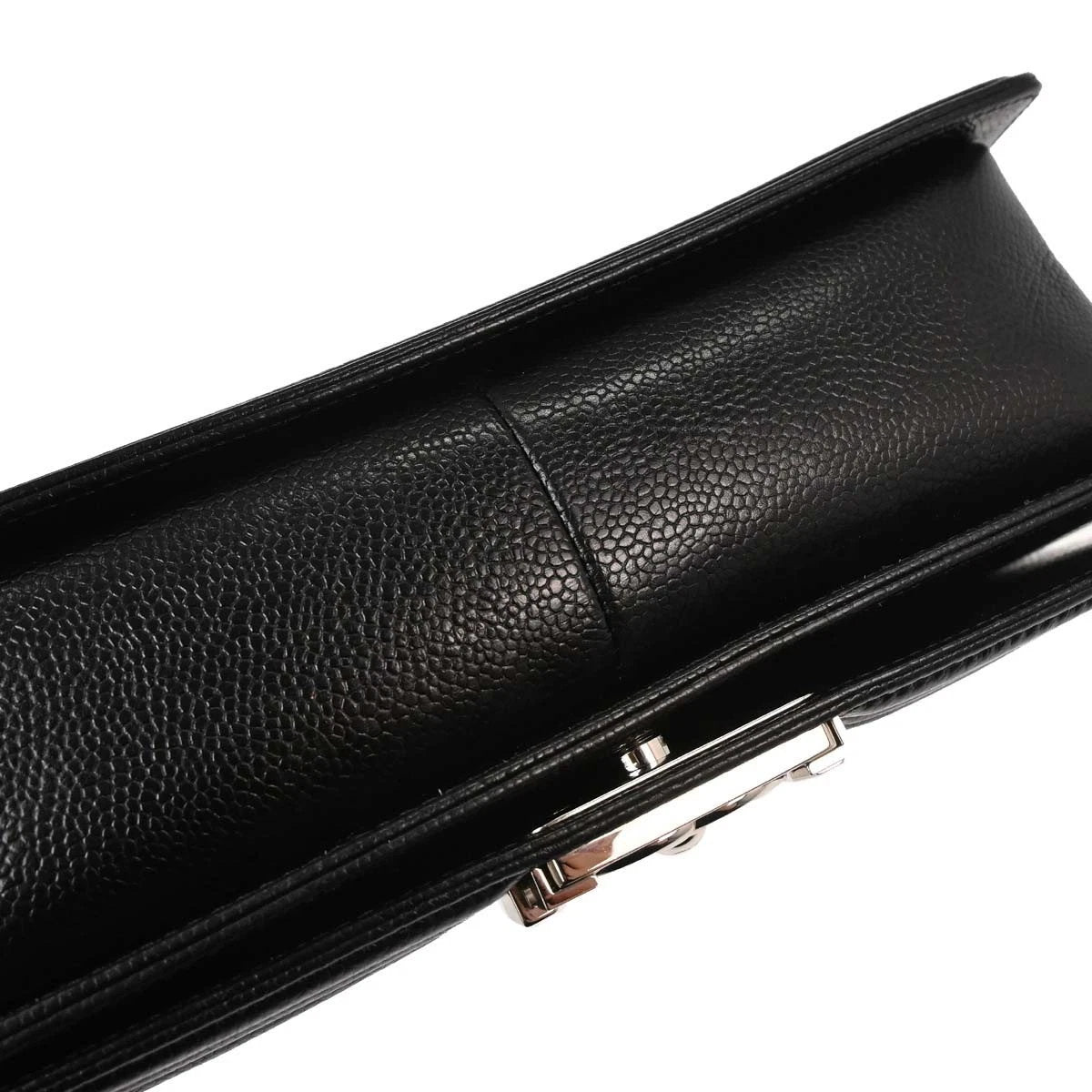 Boy Chanel Black Caviar Chevron Medium Shoulder Bag